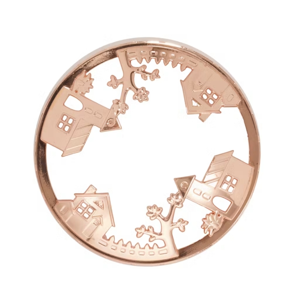 YANKEE CANDLE ILLUMA LID JAR COPPER TOPPER HOUSES BNWT Retired